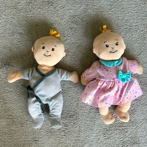 Baby Stella wee twin dolls.  Soft. Washable.